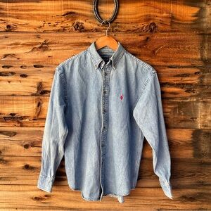 RALPH LAUREN | Sport Light Blue Denim Button-Down Shirt 8